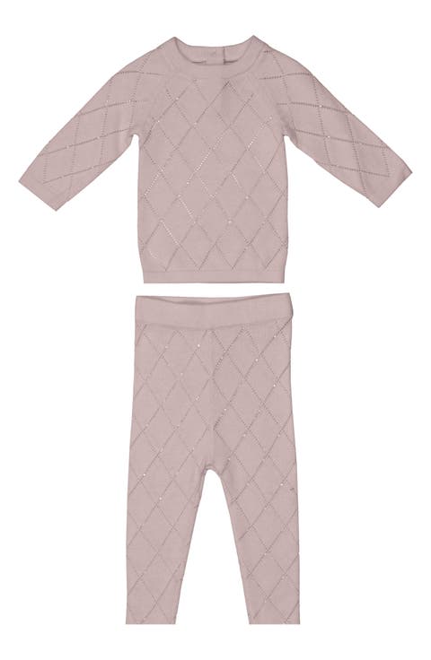 Diamond Pointelle Sweater & Pants Set (Baby)