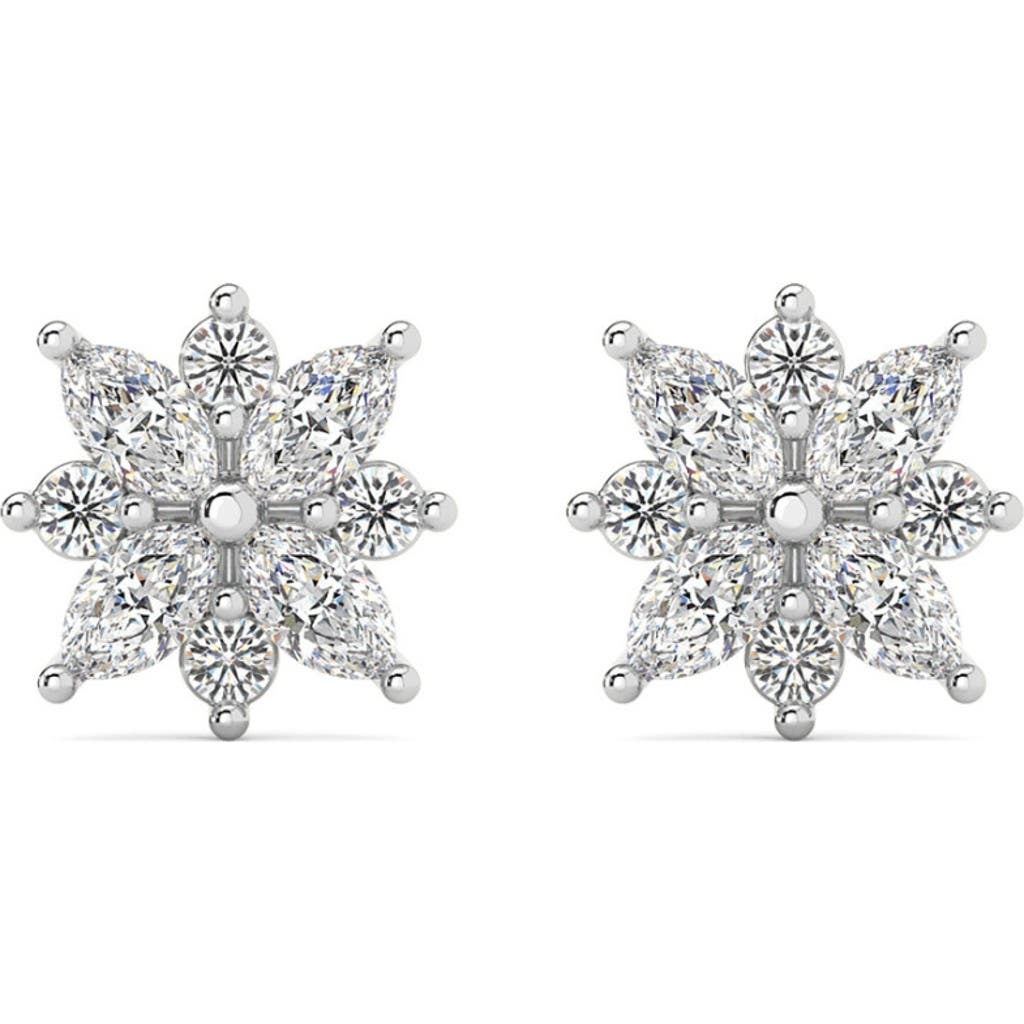 Bliss Diamond 1/2ct Marquise Star Diamond Earrings 14k Gold Earrings Lab Grown In 14k White Gold