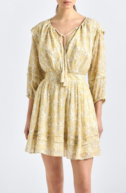 Solange Print Voile Minidress