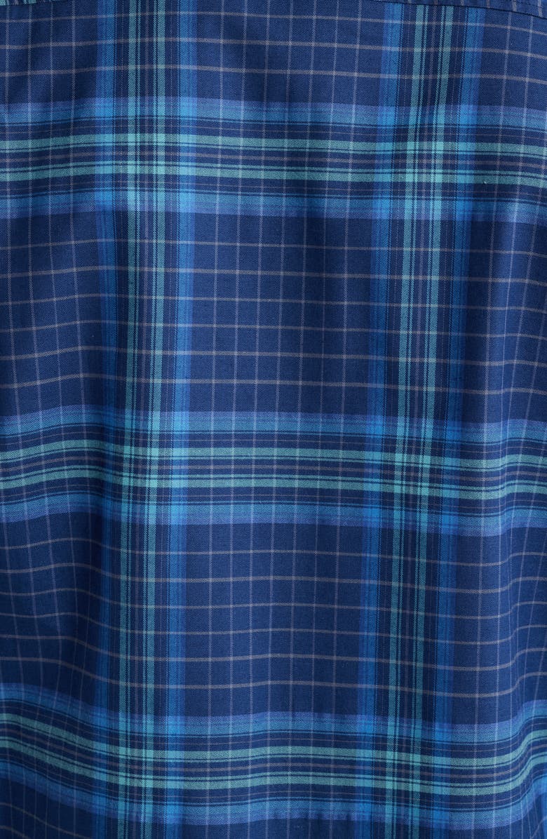 Tommy Bahama Lazlo Montlake Check Stretch Cotton & Silk Button-Up Shirt, Alternate, color, 