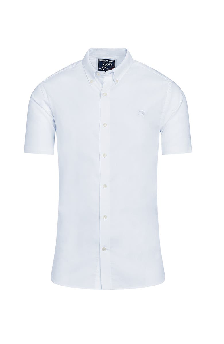 Raging Bull Short Sleeve Lightweight Oxford Shirt, Alternate, color, White