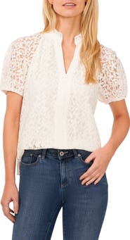 CeCe Raglan Sleeve Lace Top