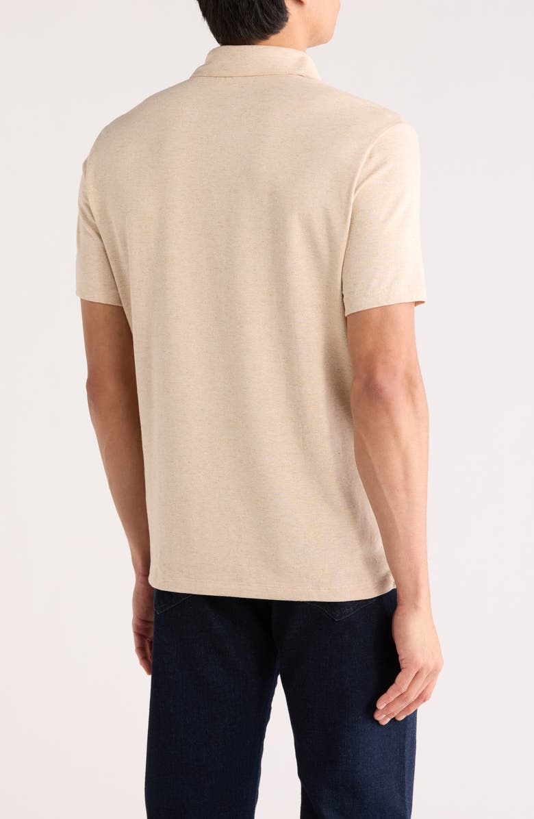 Robert Barakett Nathaniel Short Sleeve Polo, Alternate, color, Swan