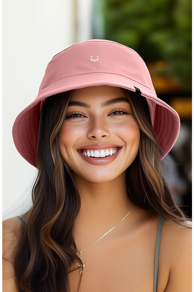 Lil Smile Bucket Hat, Alternate, color, Peach Melba