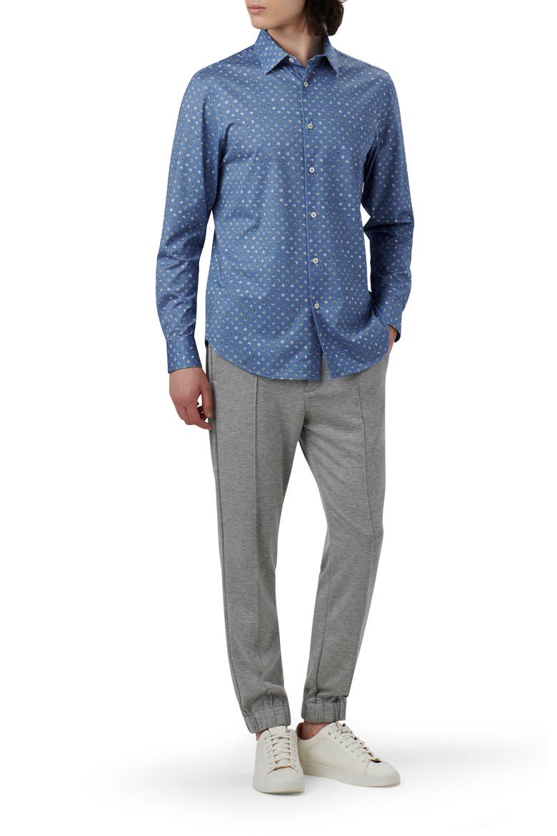 James OoohCotton® Dot Print Button-Up Shirt, Alternate, color, CLASSIC-BLUE