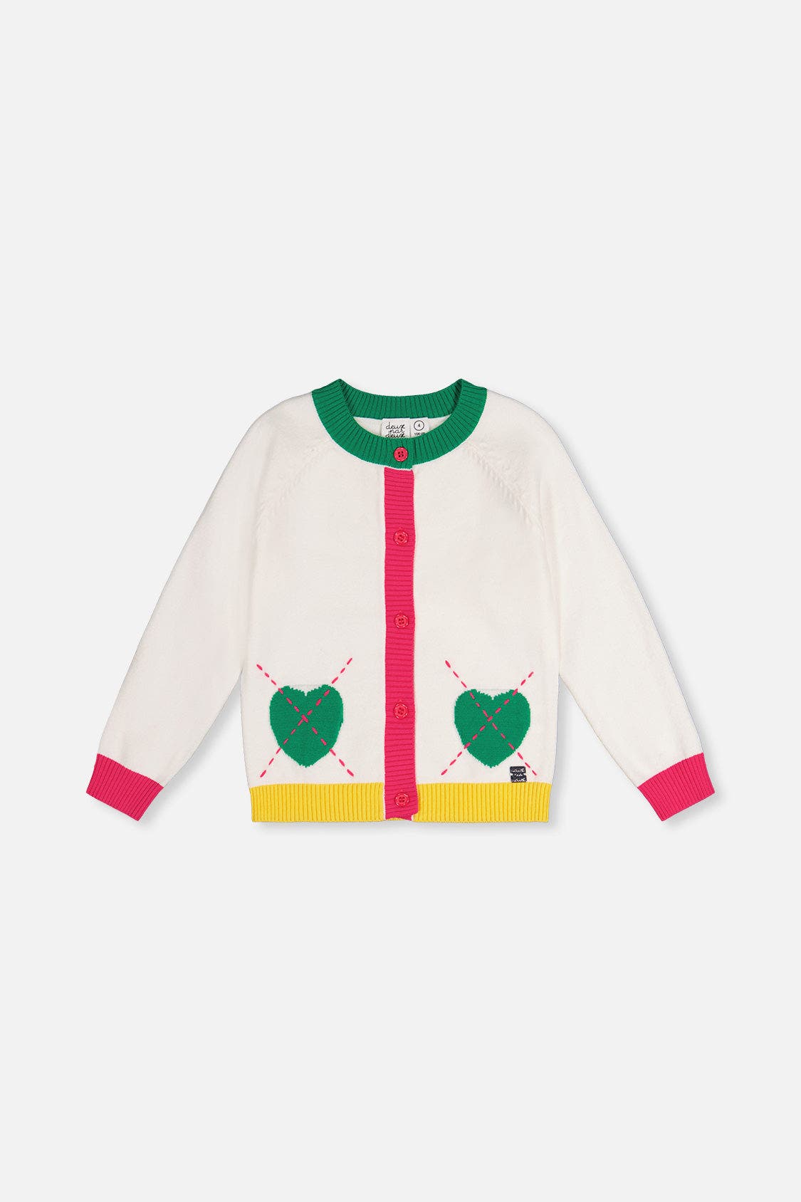 selected Off-White, Green and Pink