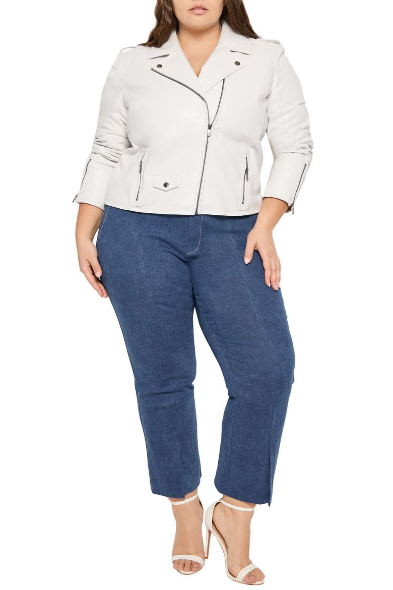 Cult Recycled Leather Jacket, Alternate, color, WHITE