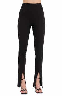 Grey Lab Front Slit Flared Pants