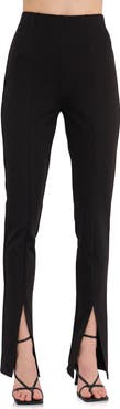Grey Lab Front Slit Flared Pants