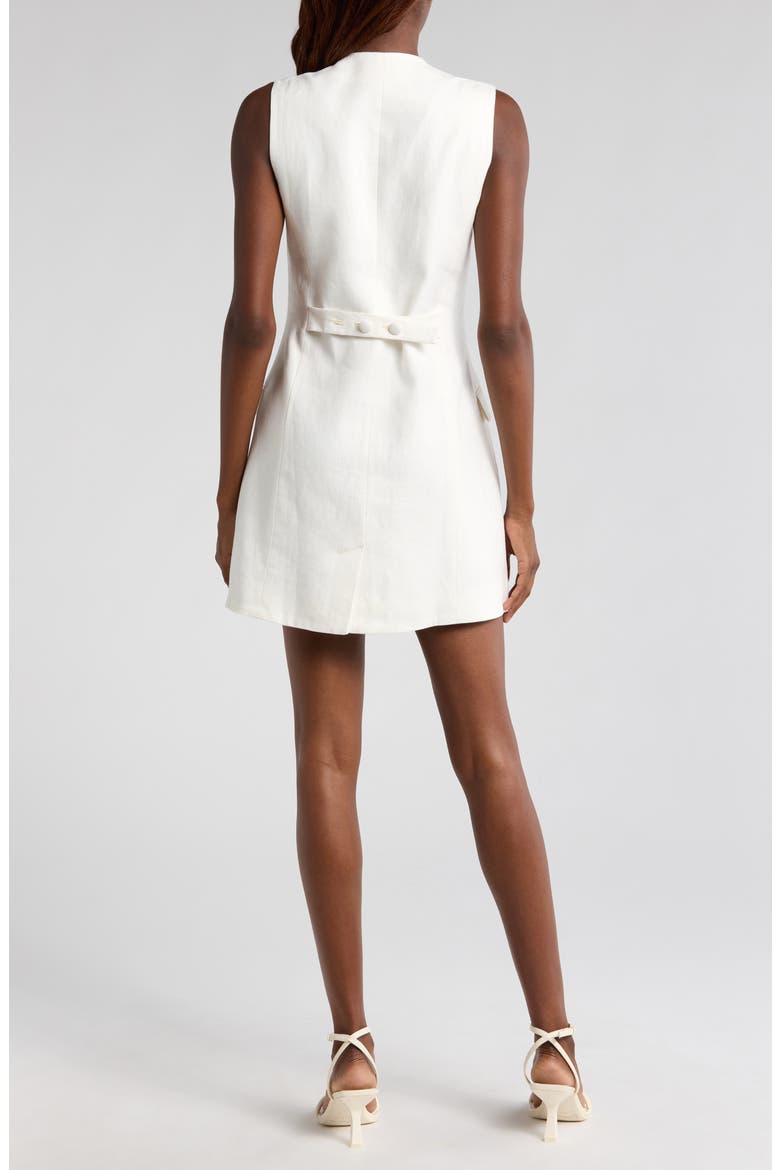 Jane Linen Minidress, Alternate, color, WHITE