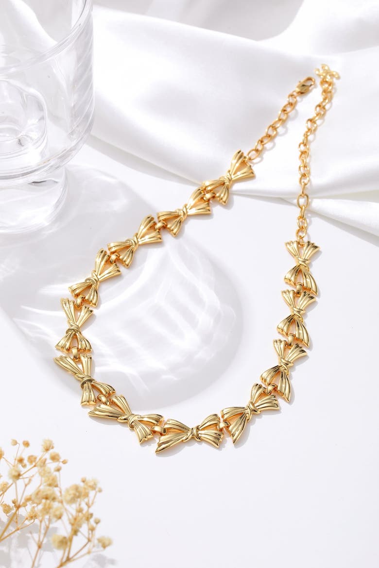Butterfly Statement Necklace, Alternate, color, Gold