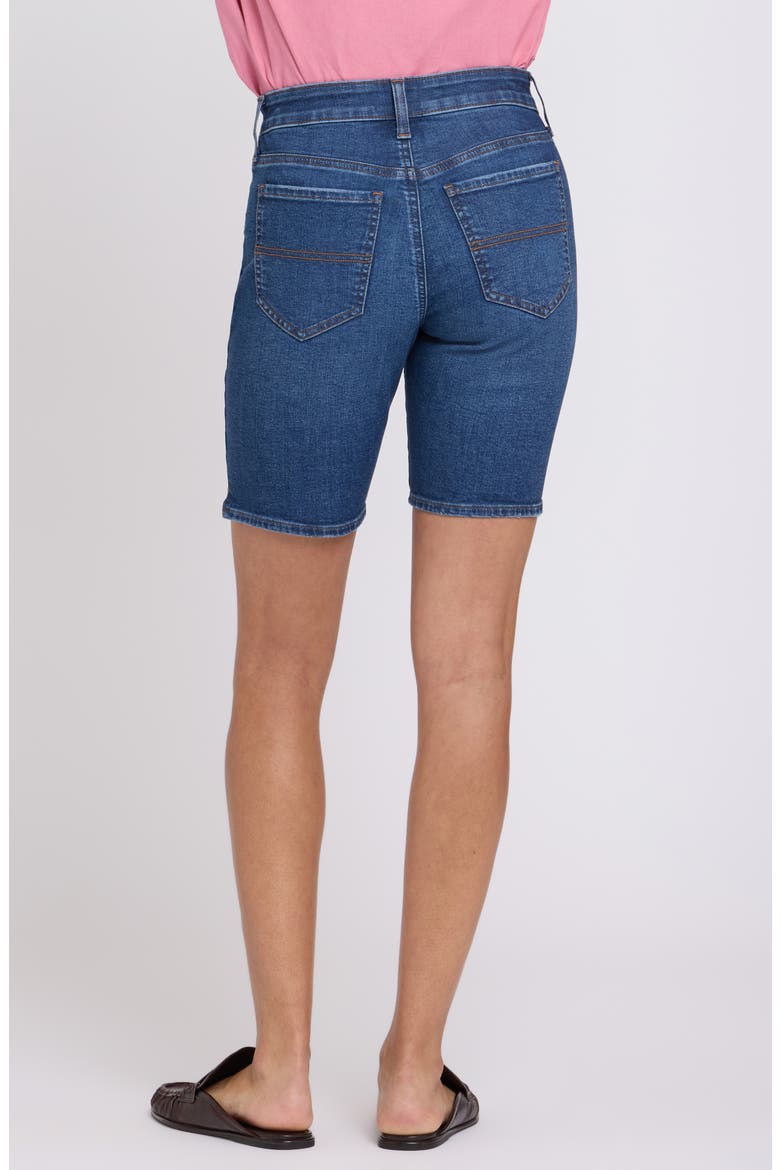 Ella Side Slit Denim Shorts, Alternate, color, SUNSET VILLA