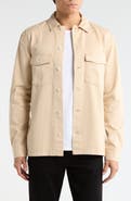 AllSaints Aerial Slim Fit Organic Cotton Shirt Jacket