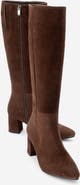 Forever & Always Shoes Sejas Leather Block Heel Knee-High Boot