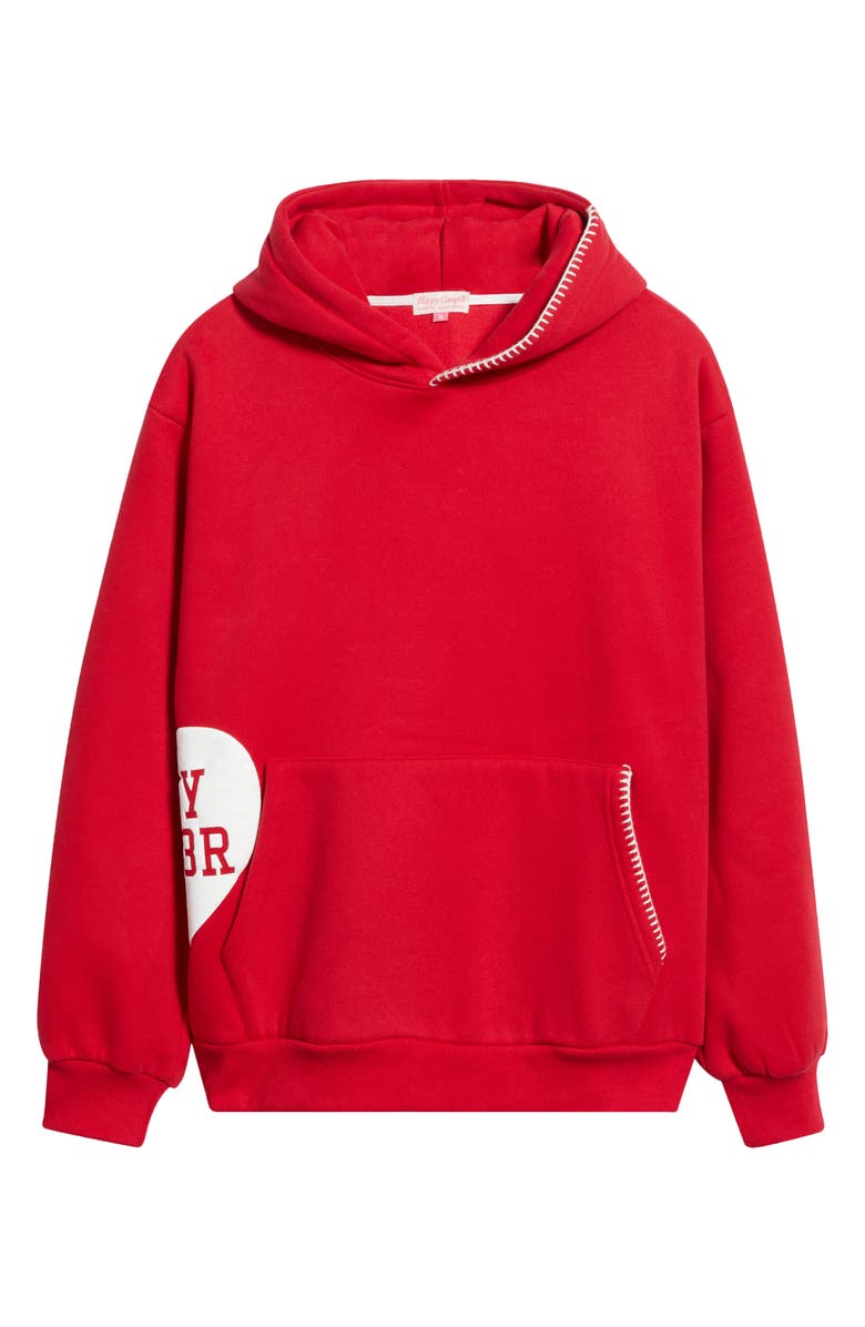 HAPPY CAMP3R Scarlett Heartfelt Graphic Hoodie, Main, color, Deep Red