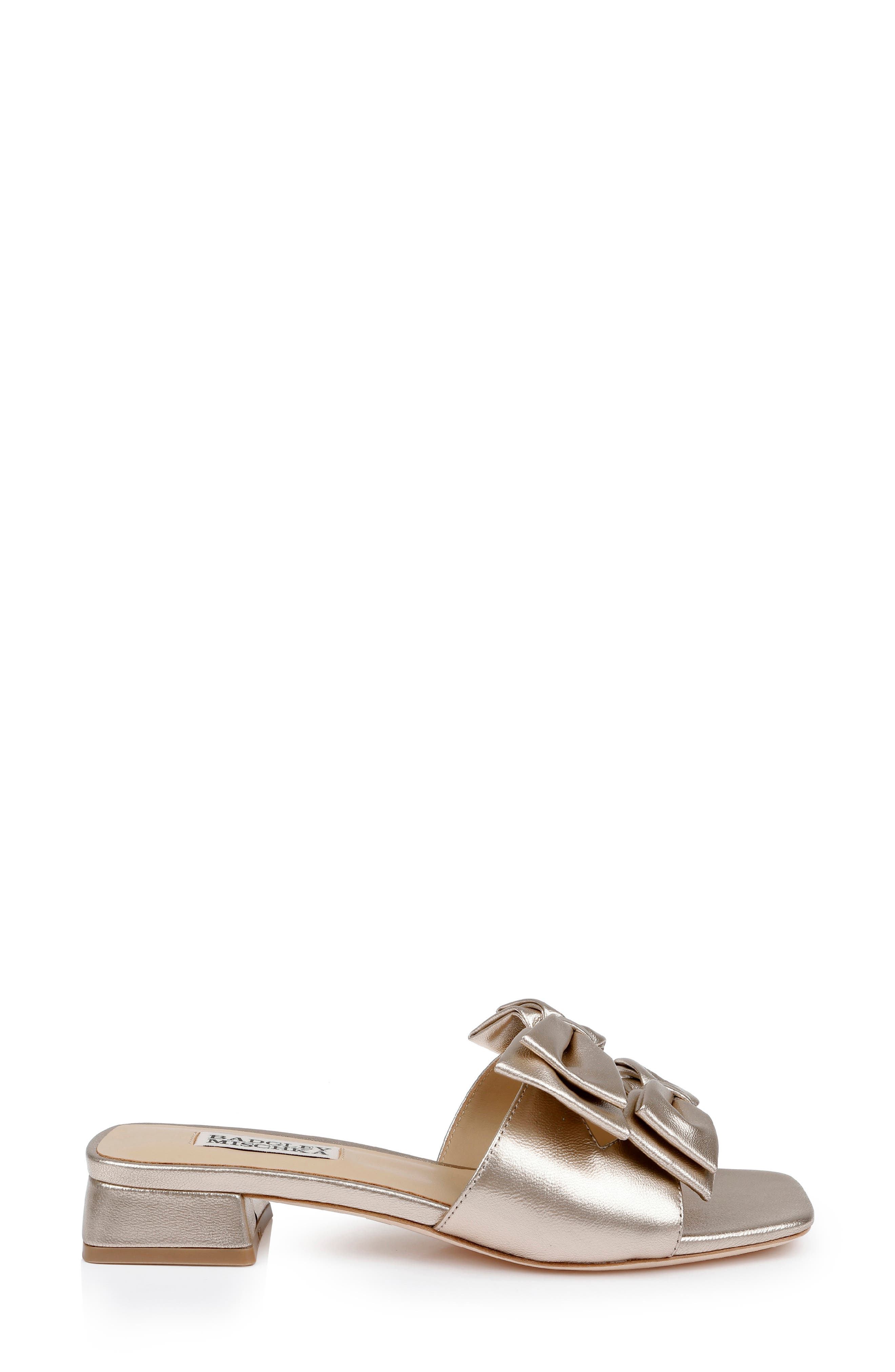 Badgley Mischka Collection Giorgia II Slide Sandal, Alternate, color, Champagne Leather