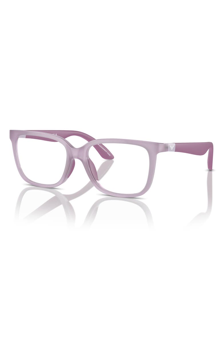 Emporio Armani Kids
 49mm Pillow Optical Glasses, Alternate, color, Opaline Lilac / Demo Lens