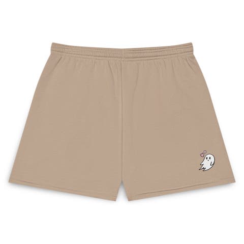 Womens Heartly Ghost Embroidered Fleece Short Sweats