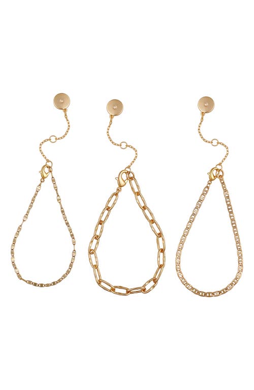 Vince Camuto Set Of 3 Chain Bracelets In Gold