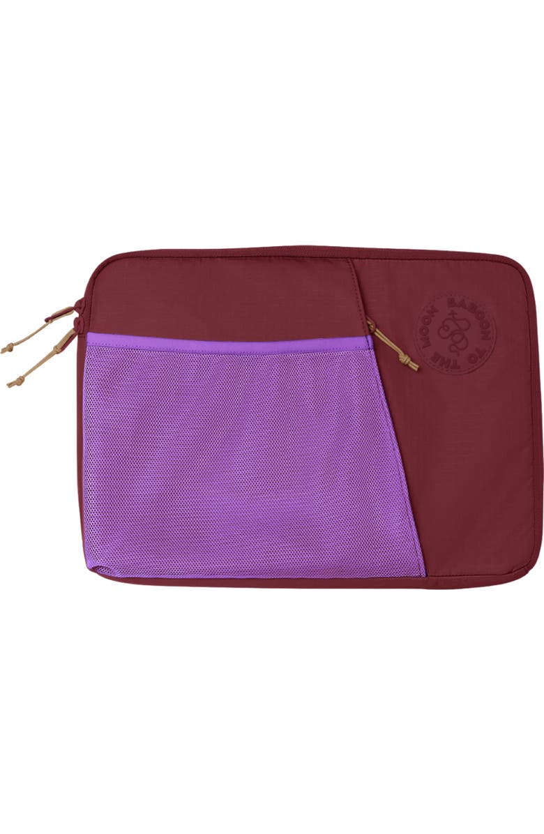 Baboon to the Moon Laptop Case, Main, color, Black Cherry