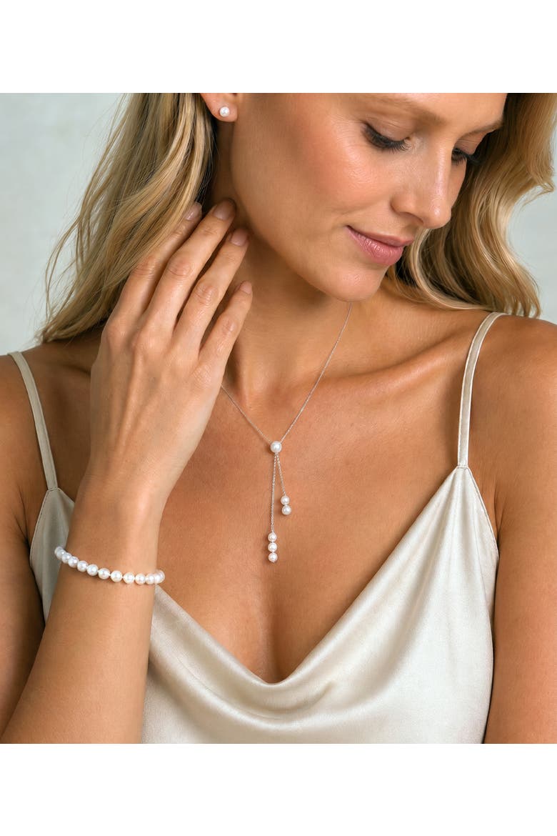 Freshwater Pearl Tincup Selena Necklace Pendant, Alternate, color, Sterling Silver