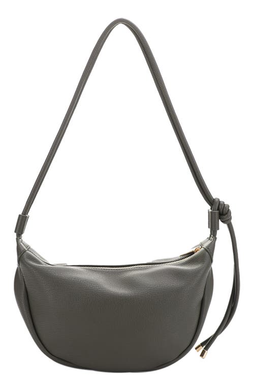Mali + Lili Aria Recycled Vegan Leather Shoulder Bag In Olive