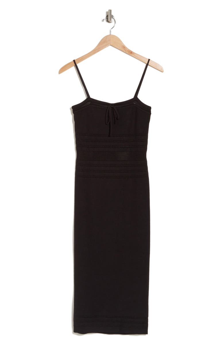 bebe Pointelle Detail Knit Dress, Alternate, color, 