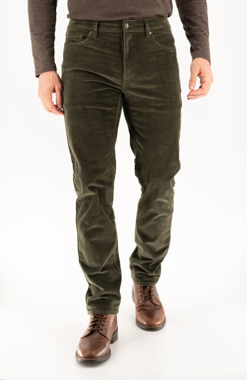 Devil-dog Dungarees Stretch Corduroy Five Pocket Pants In Green