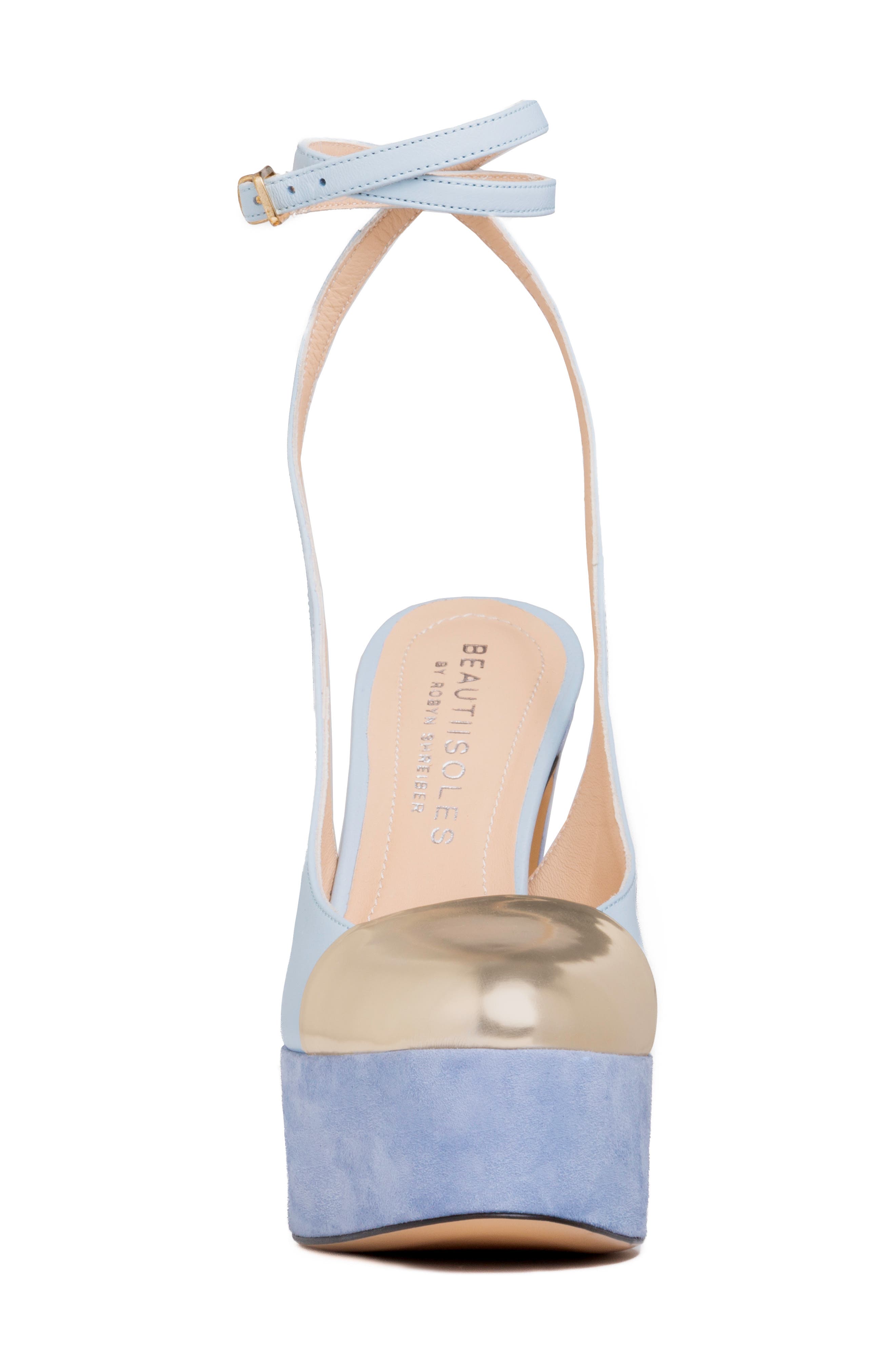 Odessa Ankle Strap Cap Toe Platform Pump, Alternate, color, SKY BLUE