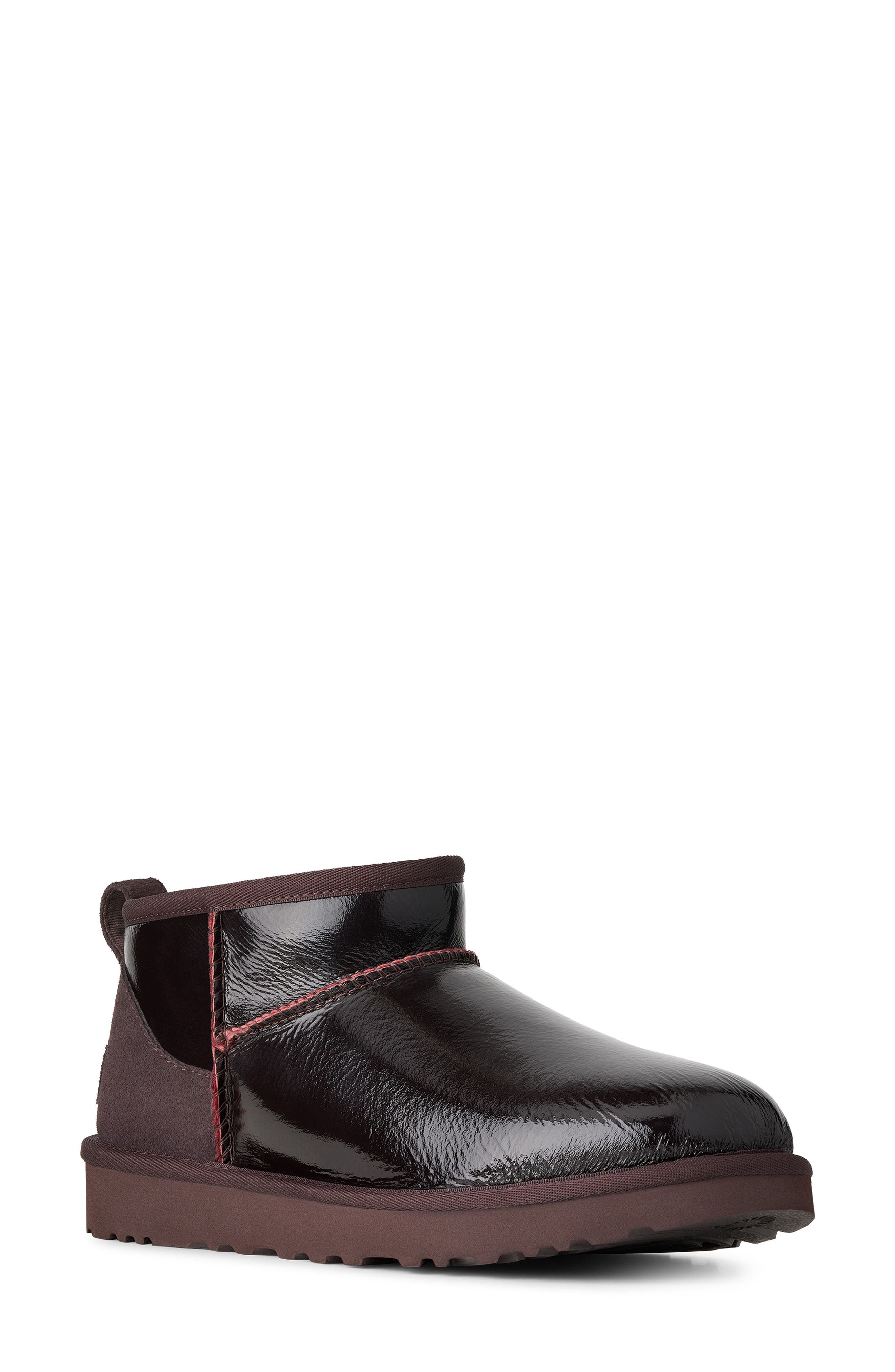 Classic Ultra Mini Crinkle Boot, Main, color, DARK CARAMEL