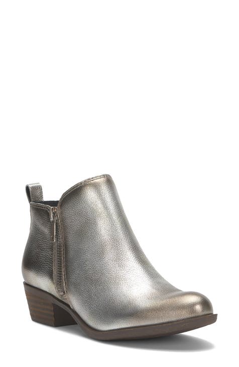 Metallic silver ankle boots online