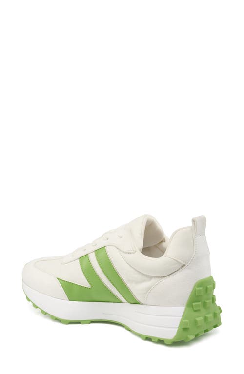 Jslides Janey Sneaker In White/neon Green