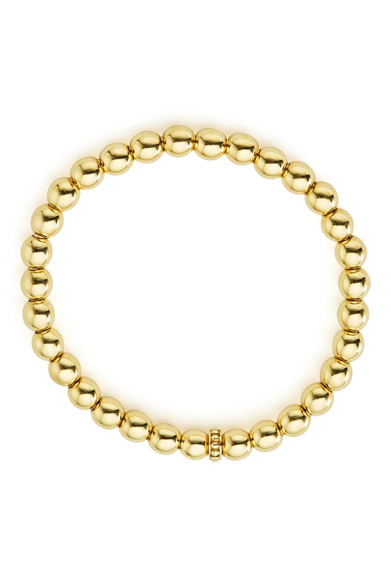Caviar Gold Ball Stretch Bracelet, Alternate, color, YELLOW GOLD