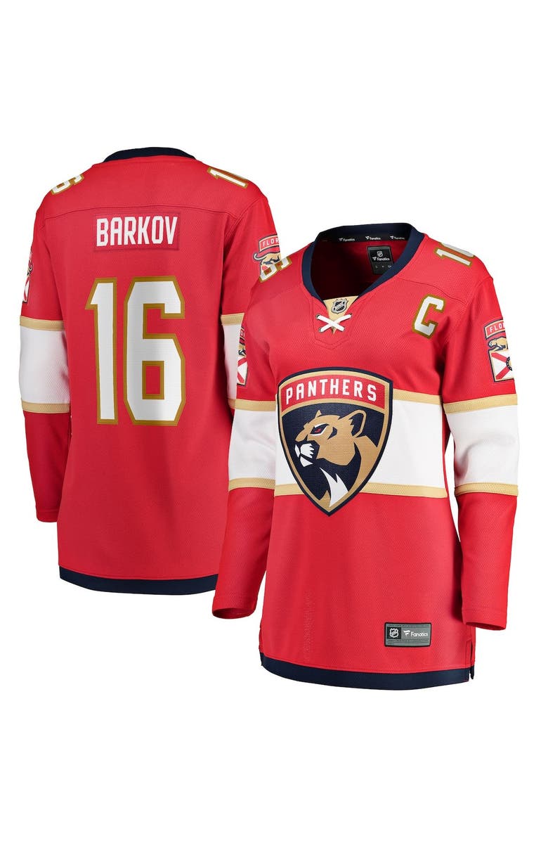 FANATICS Women's Fanatics Branded Aleksander Barkov Red Florida Panthers Home Captain Premier Breakaway Player Jersey, Alternate, color, Red