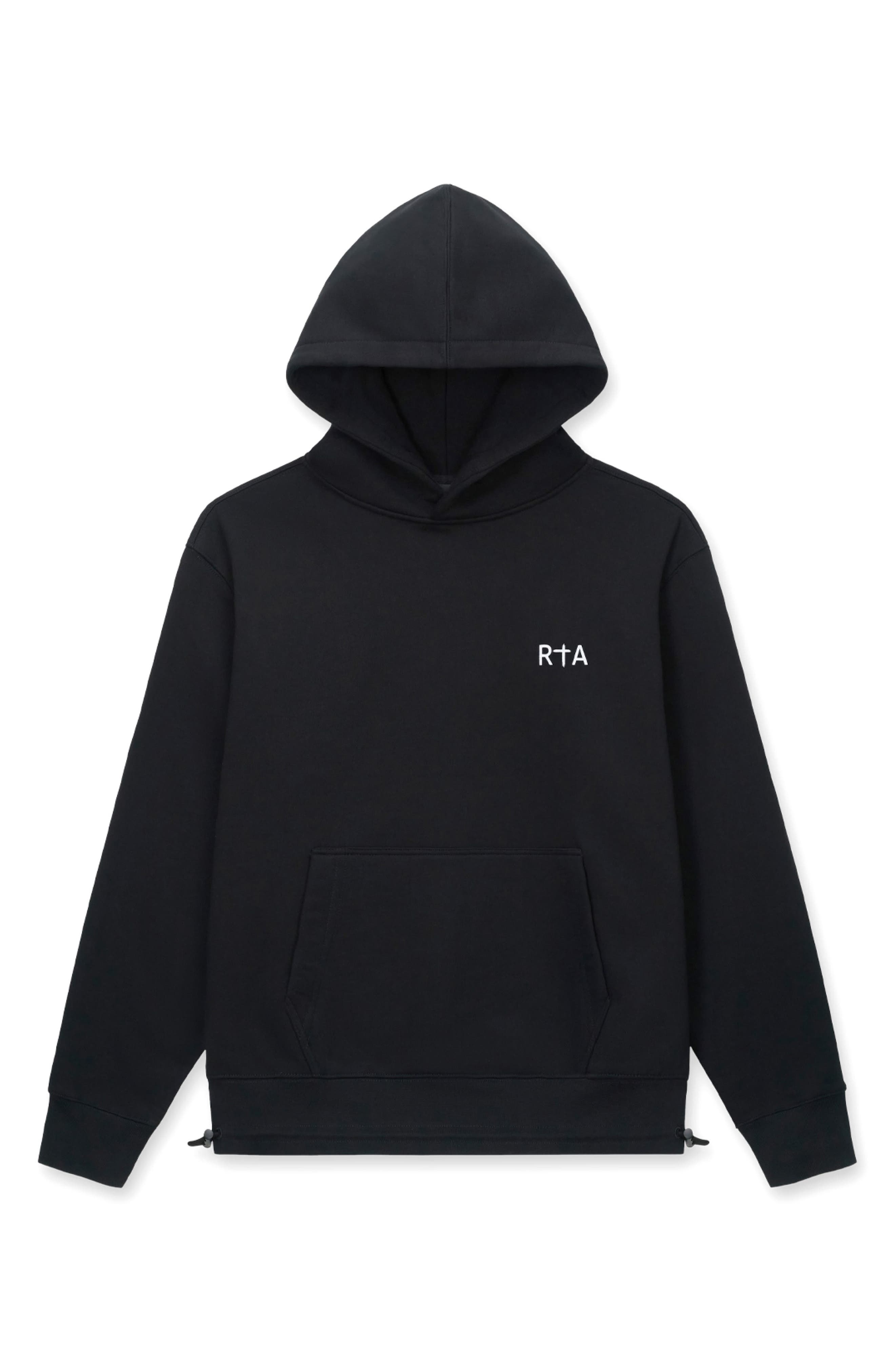 RtA Jordan Black Stamp Logo Hoodie
