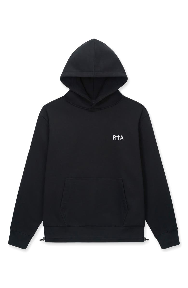 RtA Jordan Black Stamp Logo Hoodie, Main, color, Black Stamp Logo
