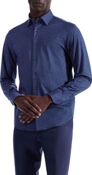 Bugatchi Jules OoohCotton® Geo Print Button-Down Shirt