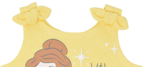 Disney Princess Sleeveless Romper Headband Set In Yellow