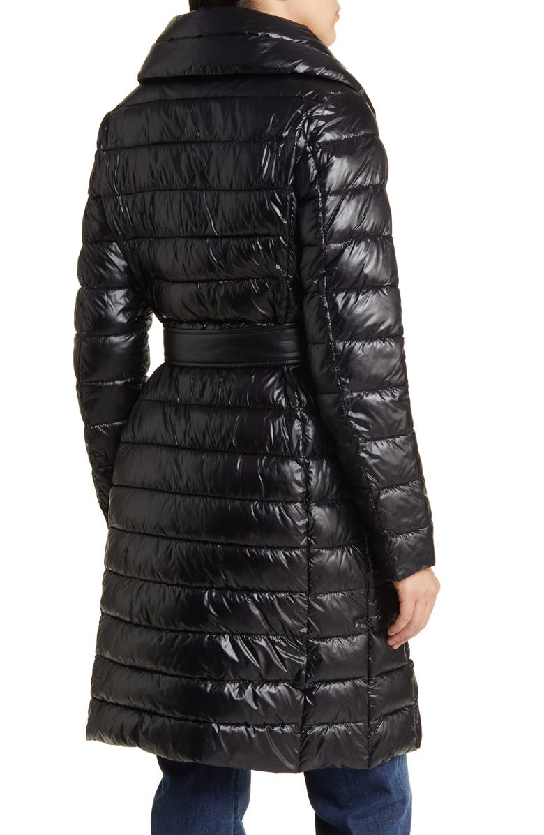 Via Spiga Asymmetric Belted Puffer Coat, Alternate, color, 