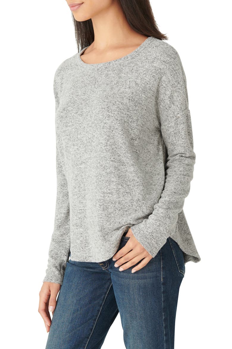 Hacci Crewneck Top, Alternate, color, HT.GREY