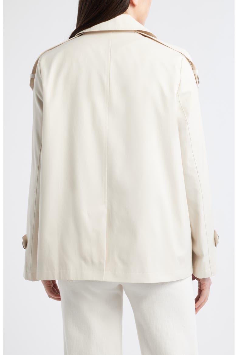 Double Breasted Water Repellent Swing Jacket, Alternate, color, LINEN