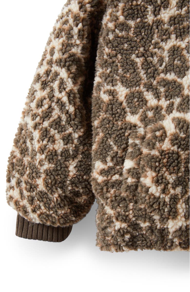 Cotton On Kids Kid's Teddy Bomber Jacket, Alternate, color, Summer Leopard