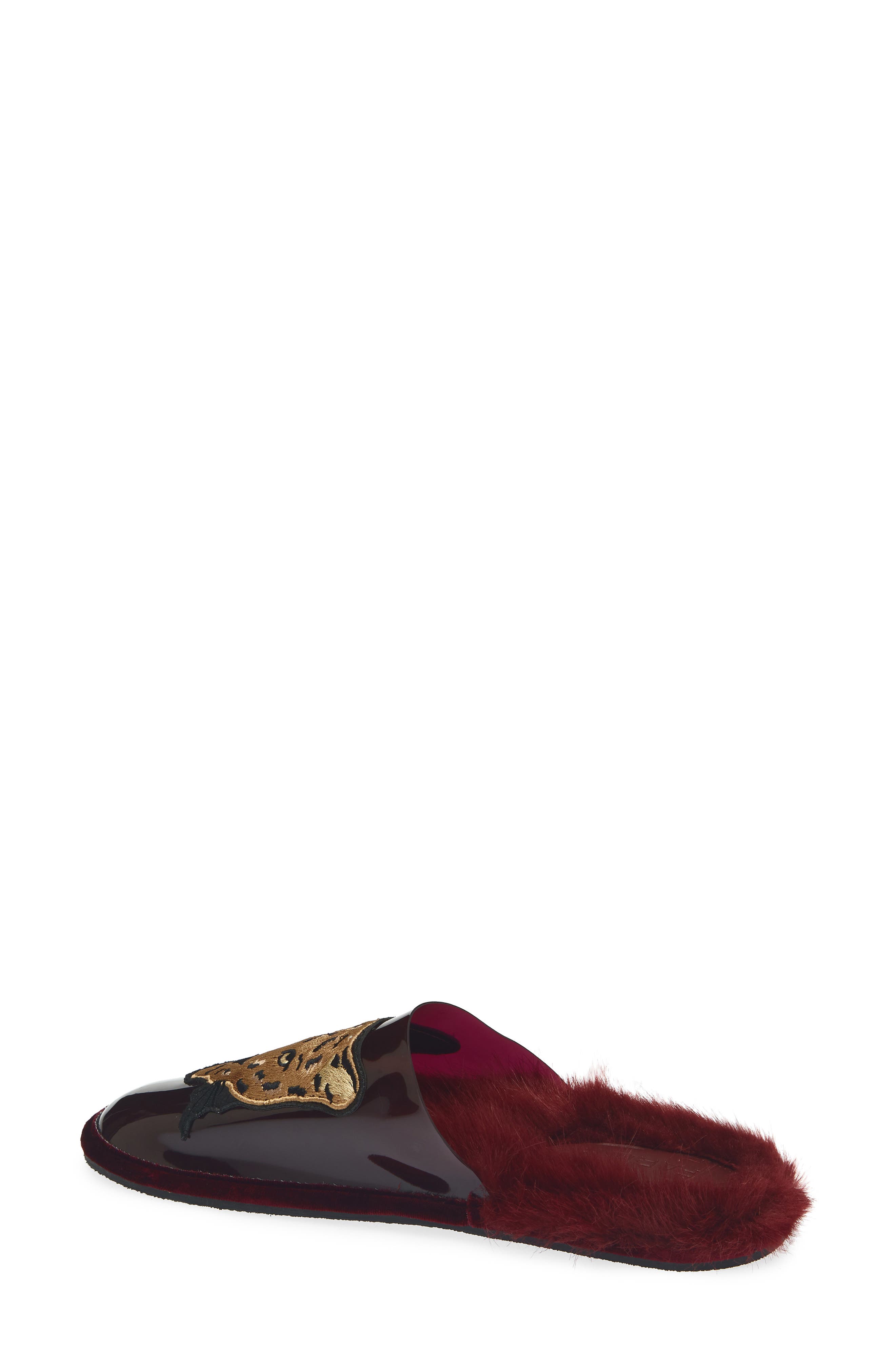 Crystal Leopard Slipper, Alternate, color, MERLOT