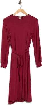 GO COUTURE Long Sleeve Belted Dress