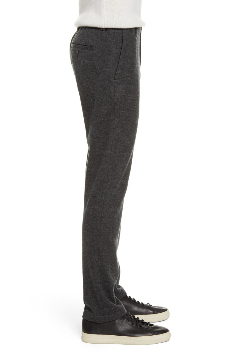 Slim Fit Wool Blend Knit Pants, Alternate, color, HEATHERED CHARCOAL