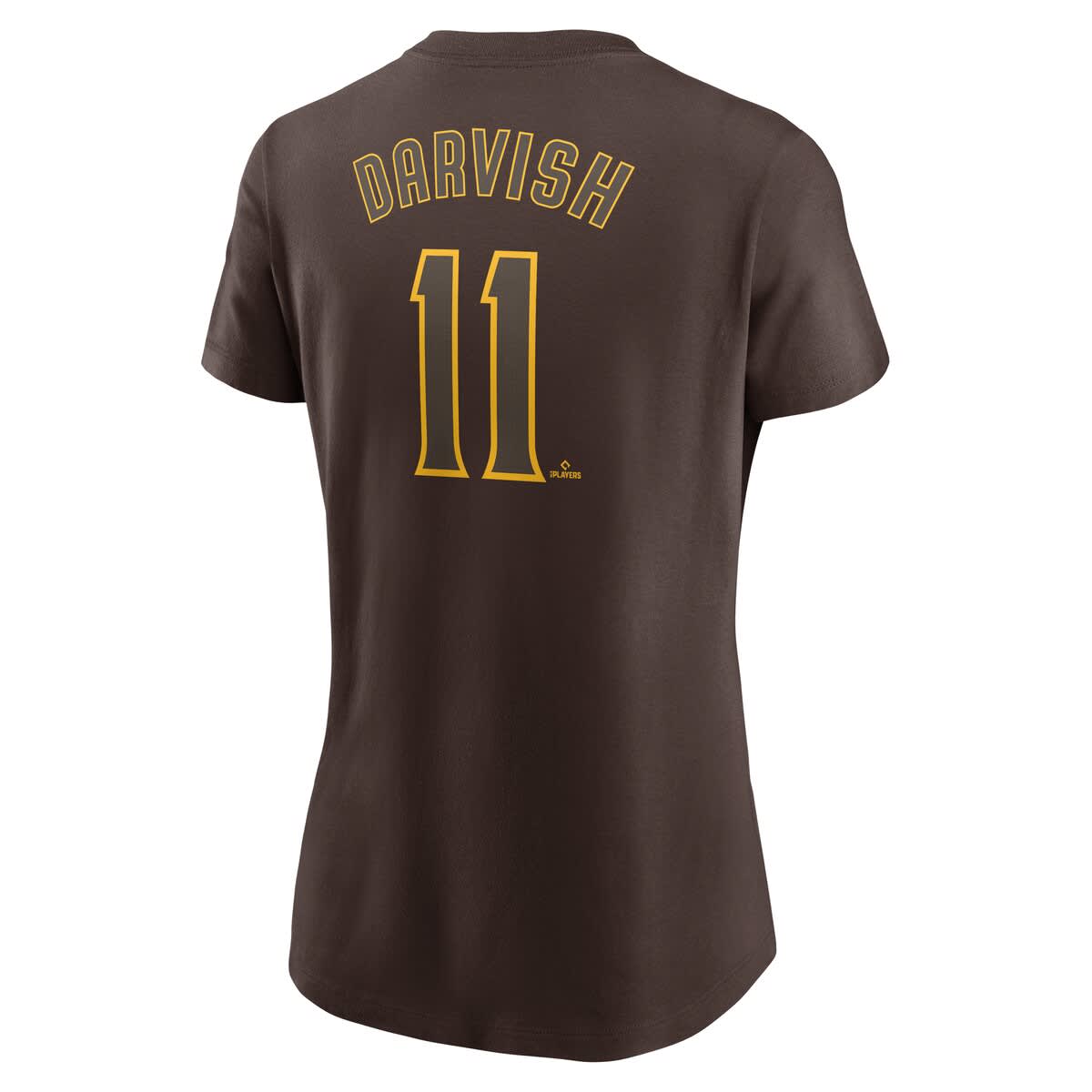 Nike Women's Nike Yu Darvish Brown San Diego Padres Fuse Name & Number ...
