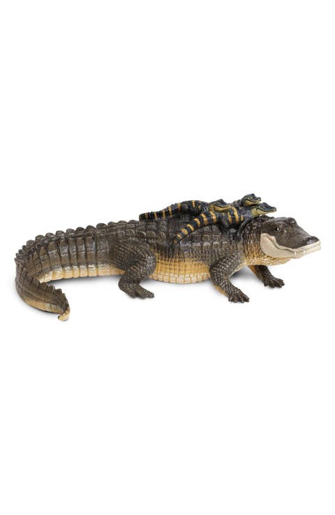 Alligator with Babies Figurine