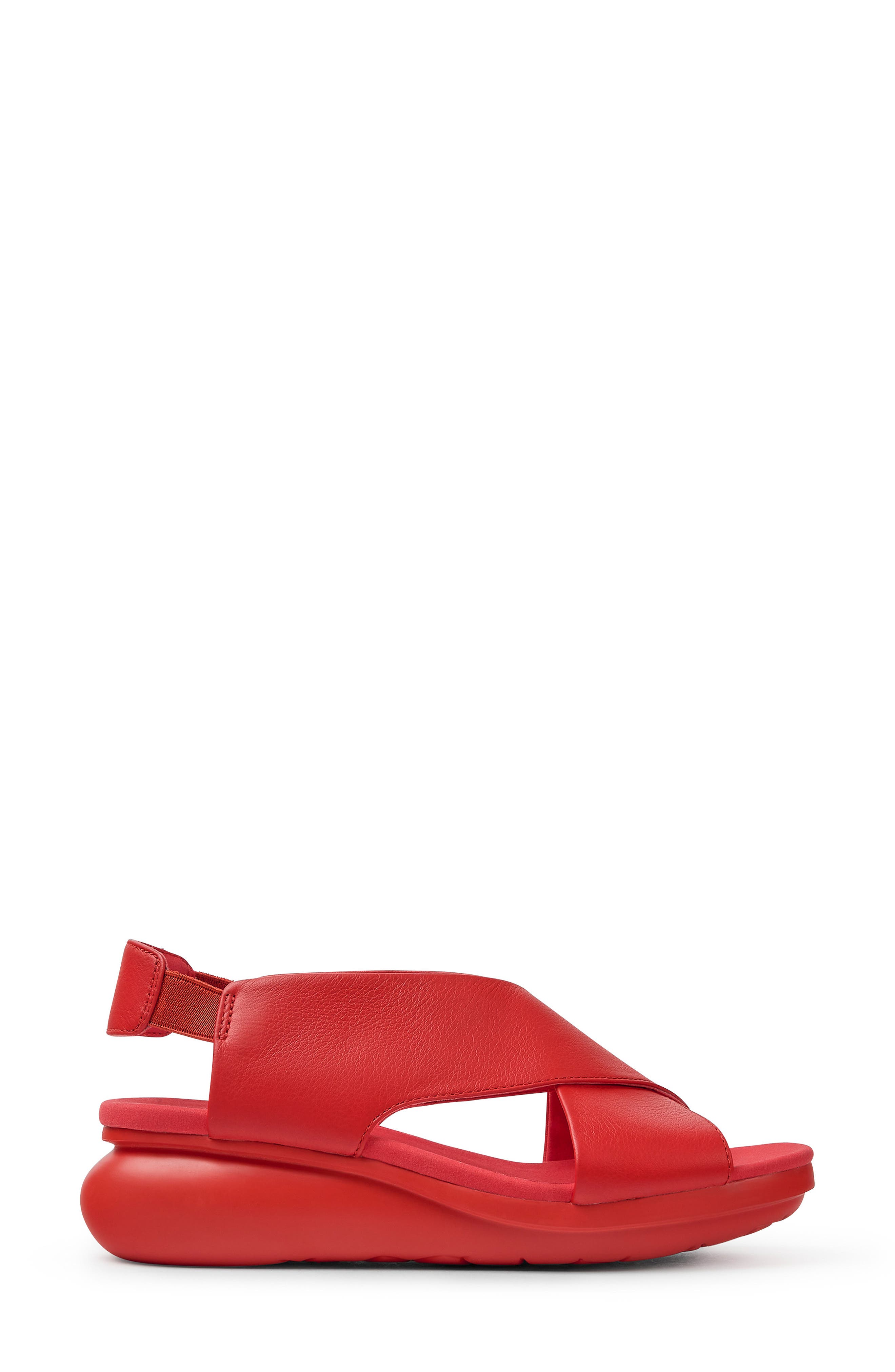Camper Balloon Slingback Wedge Sandal, Alternate, color, Bright Red
