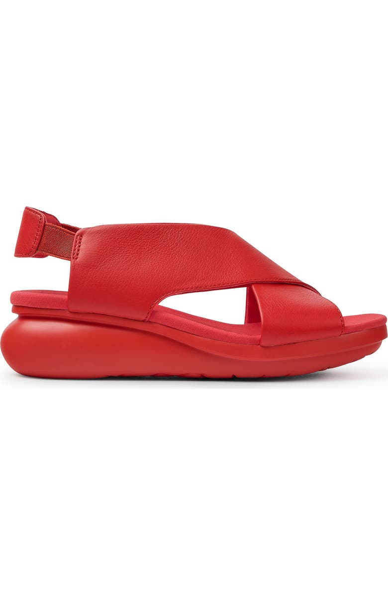 Camper Balloon Slingback Wedge Sandal, Alternate, color, Bright Red