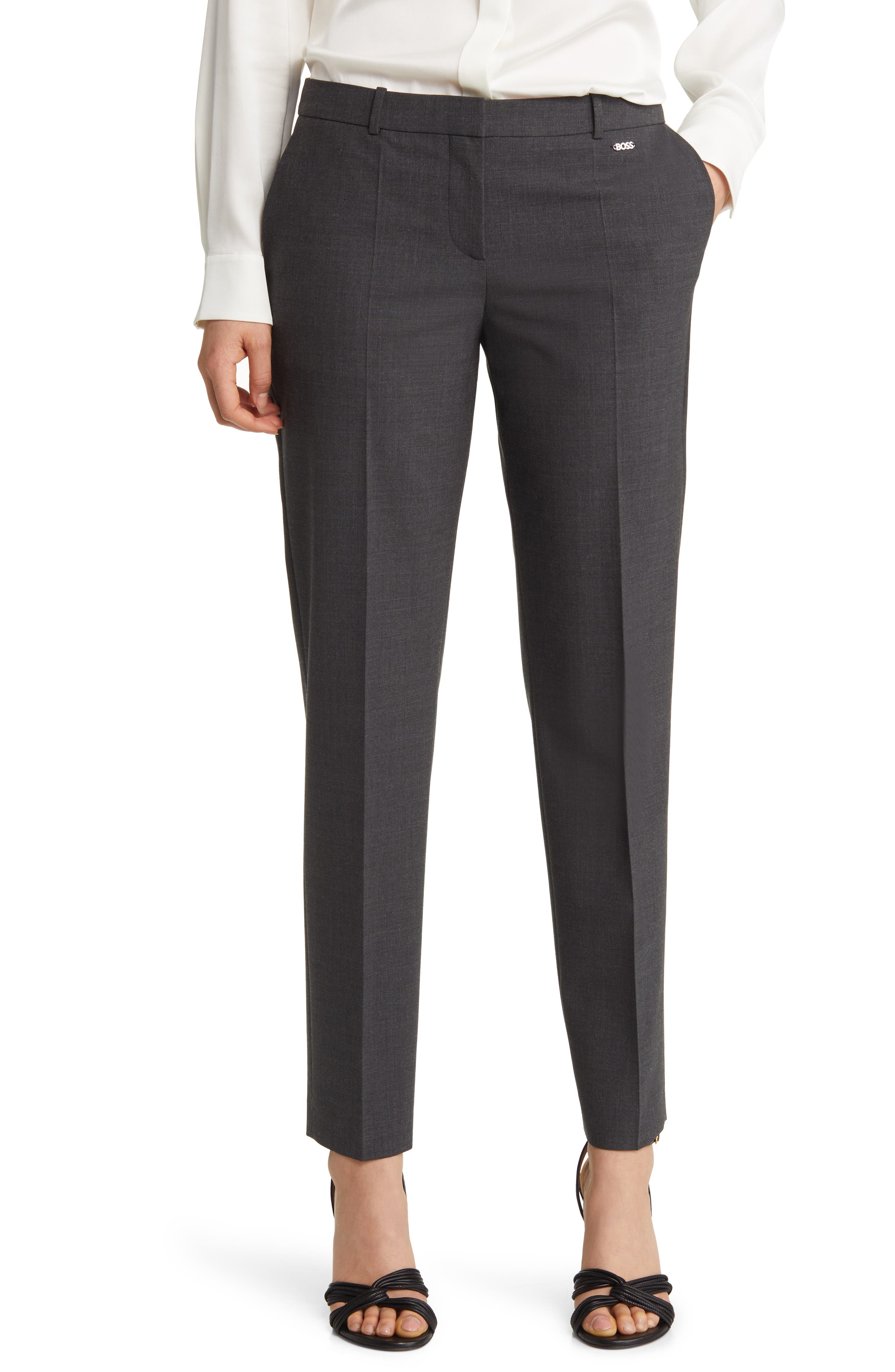 BOSS Tiluna Stretch Wool Slim Fit Trousers
